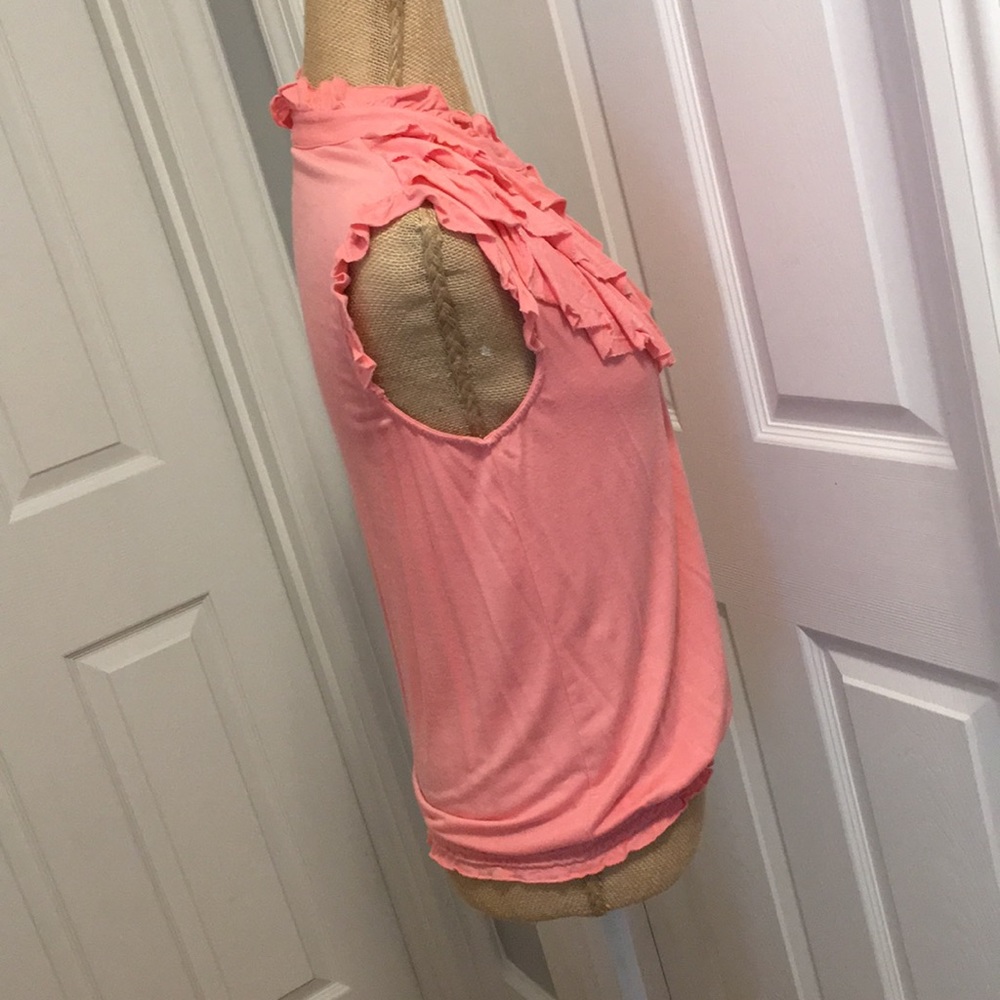 Forever 21 Pink Ruffled Sleeveless Top - Picture 3 of 6